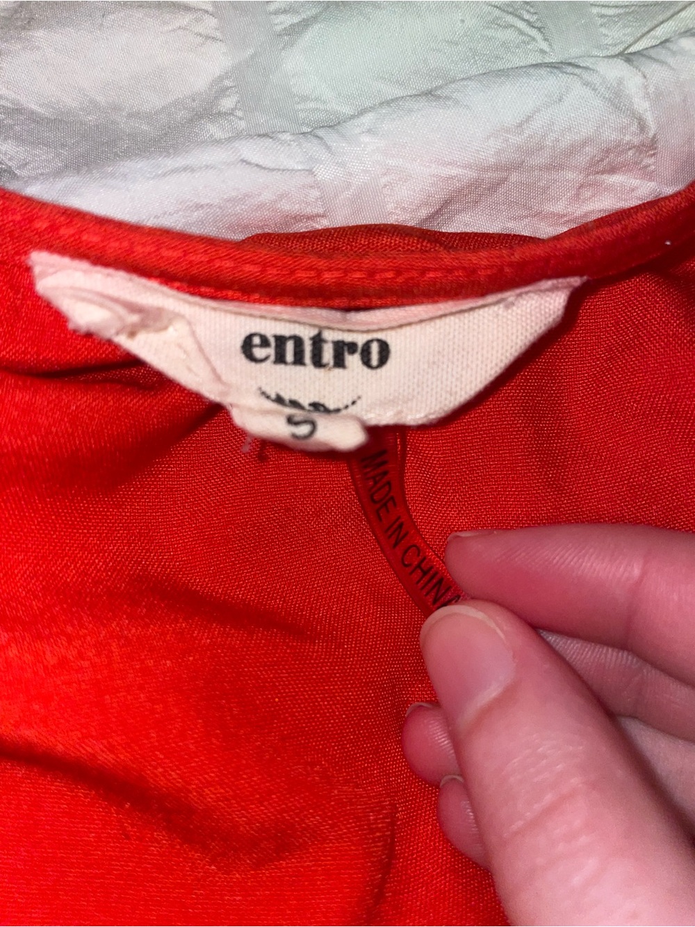 entro Red, Pink, Yellow & Orange Tiered Puff-Sleeve Dress - Picture 2 of 2